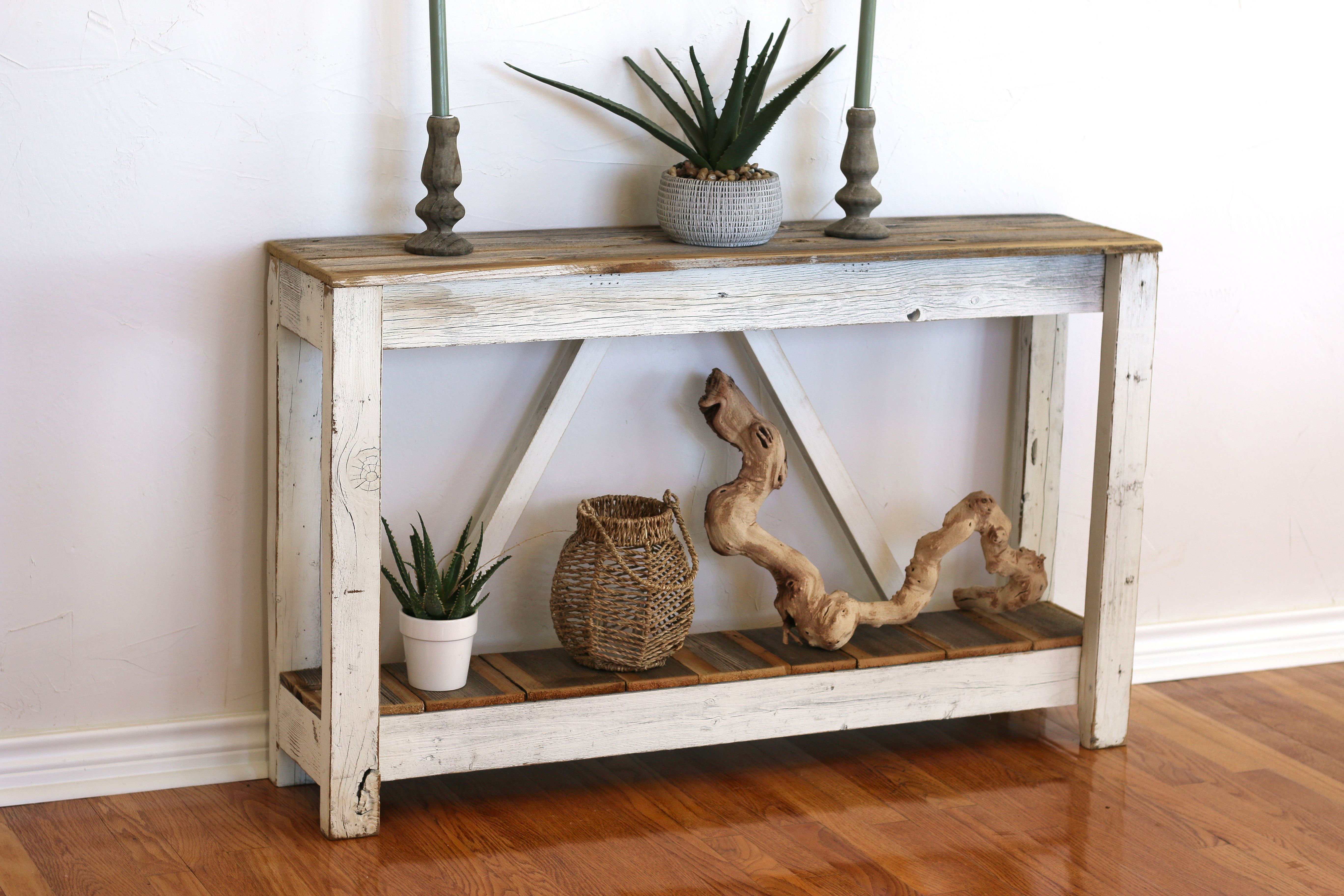 Wood foyer table discount